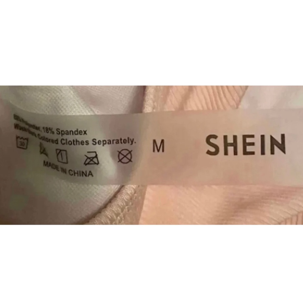 Shein One Piece Lace Pink Swimsuit - Picture 5 of 5